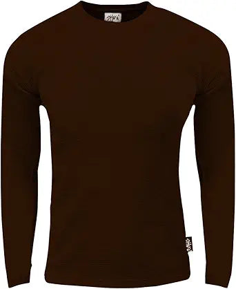 Shaka Wear Men’s Knit Sweater - Heavyweight Waffle Thermal T Shirt